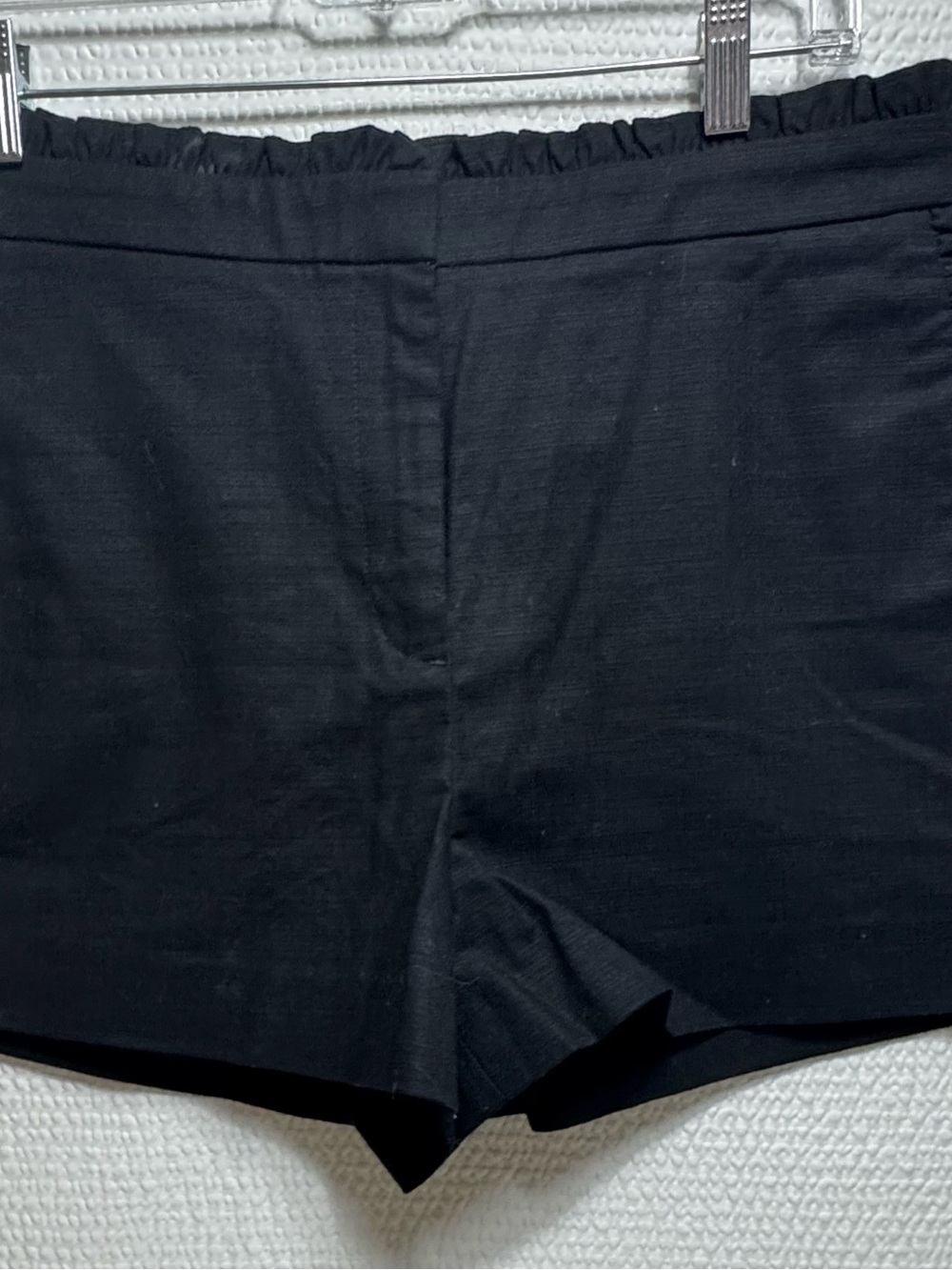 J crew Women's bottom closed Black details Elastic-Waist Shorts 12